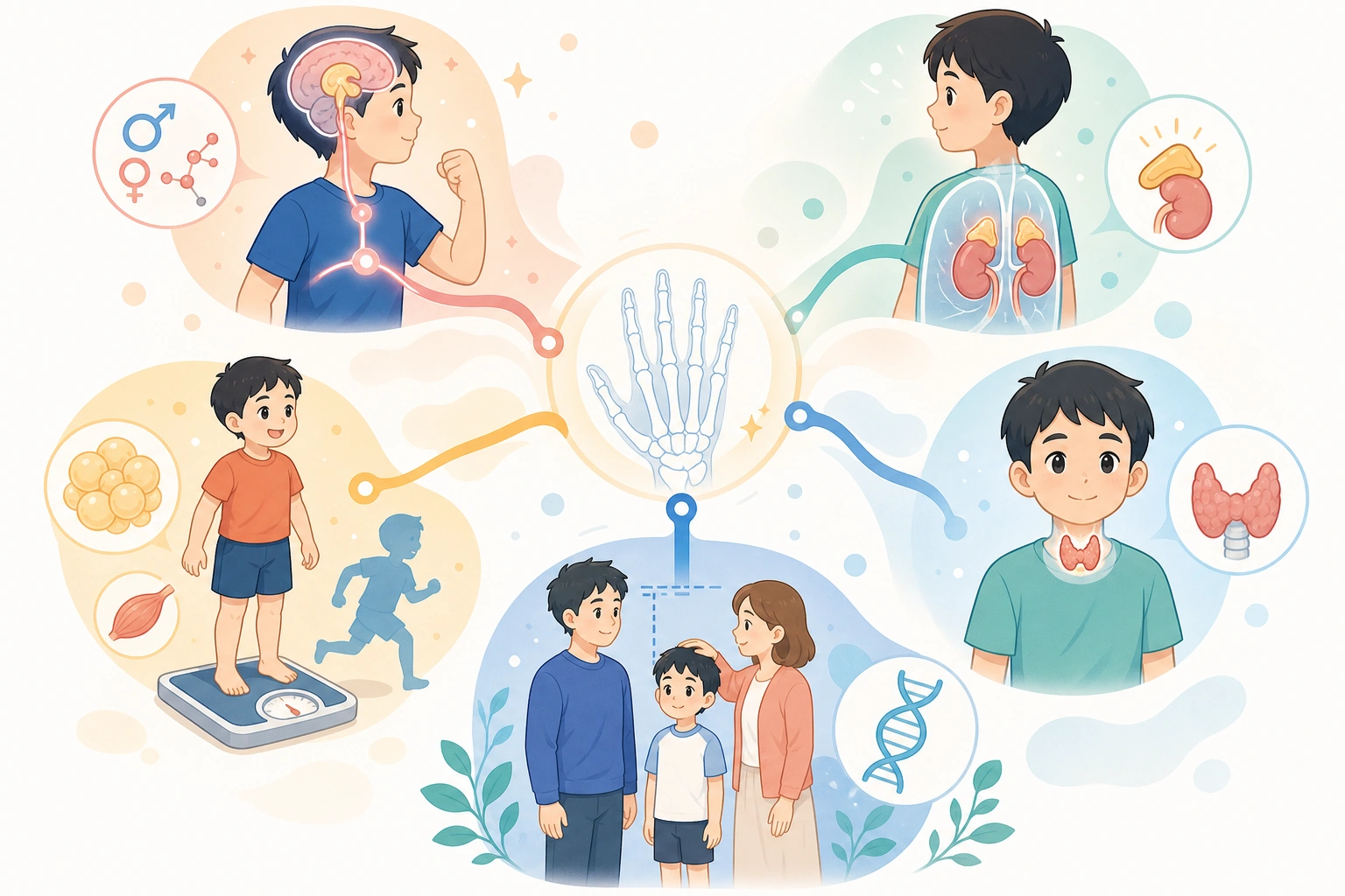 大花醫師整理兒童骨齡超前的五大原因分類