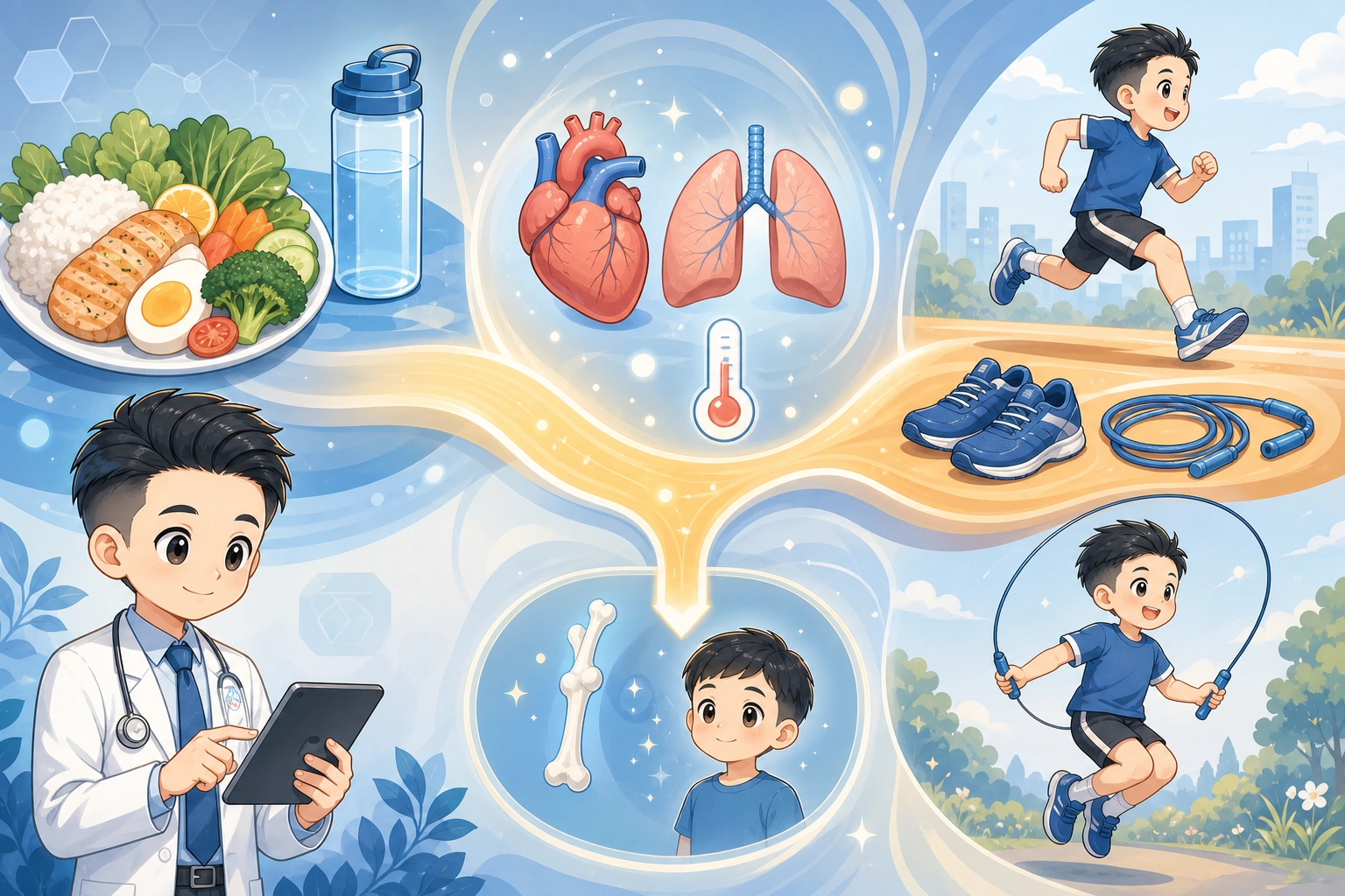 大花醫師說明運動消耗與熱量攝取失衡時身體對生長的能量排序