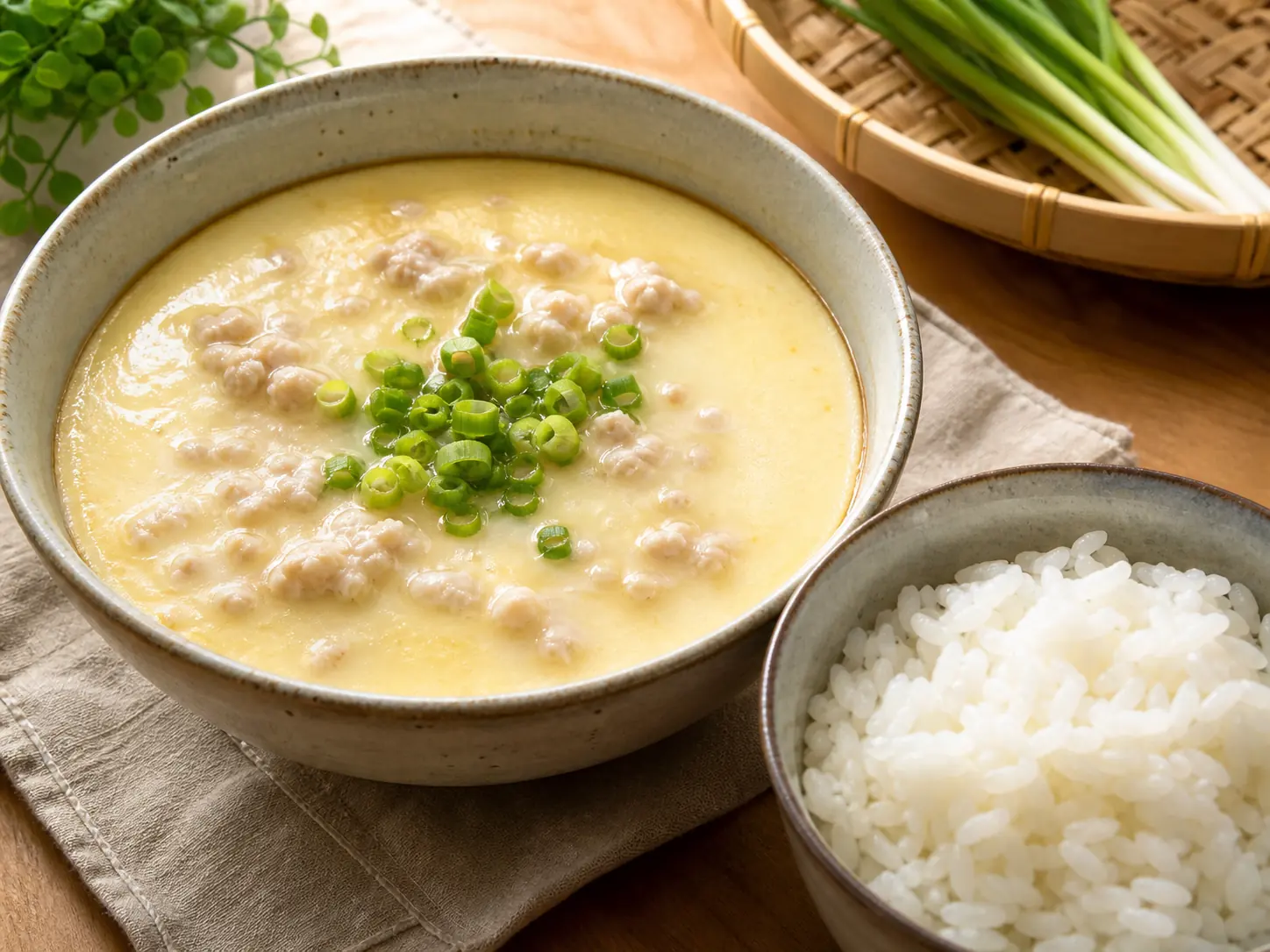 雞肉蒸蛋配飯